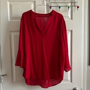 Elegant Red Women's Top. Just need a stitch under arm.